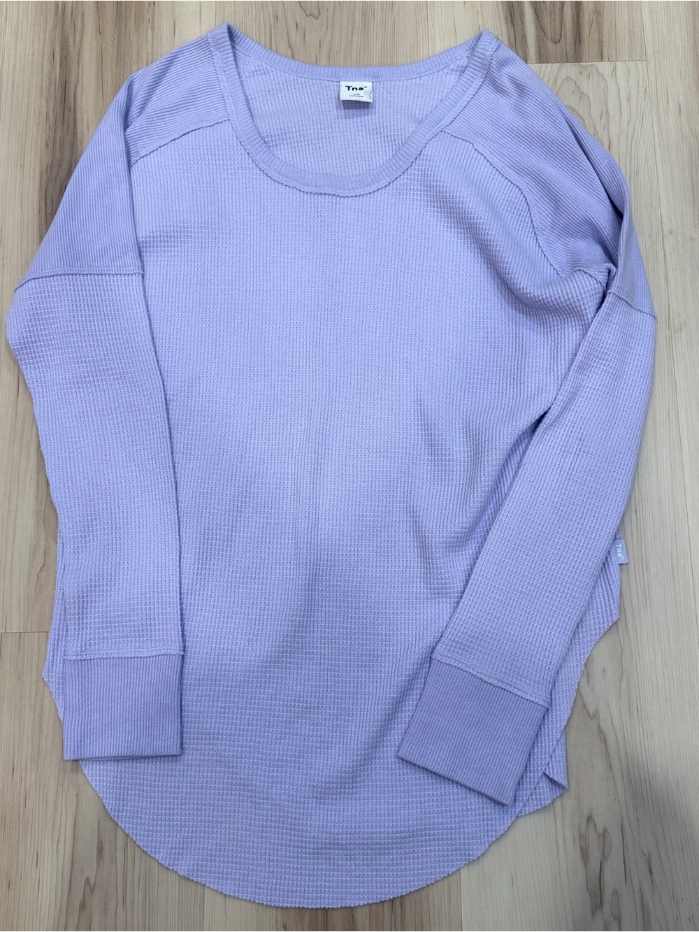 Aritzia TNA Lavender Waffle Knit Top